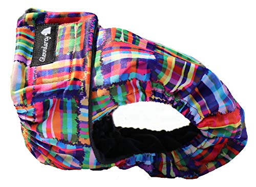 Glenndarcy Weibliche Hundewindeln - Wasserdichtes Stoff (Size Large & 2 Washable Pads, Patchwork) von Glenndarcy