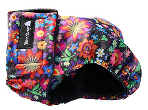 Glenndarcy Weibliche Hundewindeln - Wasserdichtes Stoff (Size Medium, Daisy) von Glenndarcy