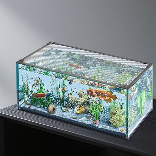 GlideSpark Aquarium-Deckel, magnetischer Aquarium-Deckel, DIY-Größe, Anti-Springnetz, weiches und starkes Netz, schützt das Herausspringen von Fischen, einfache Installation, waschbar (grau, 48,3 x GlideSpark Aquarium-Deckel, magnetischer Aquarium-Deckel, DIY-Größe, Anti-Springnetz, weiches und starkes Netz, schützt das Herausspringen von Fischen, einfache Installation, waschbar (grau, 48,3 x von GlideSpark