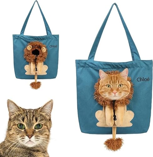 Personalisierte Katzentasche, Tragbare Canvas-Katzentasche, Löwe-förmige Canvas-Haustier-Umhängetasche, Wiederverwendbare Haustier-Umhängetasche Welpenfreundliche Canvas-Tasche Personalisierte Katzentasche, Tragbare Canvas-Katzentasche, Löwe-förmige Canvas-Haustier-Umhängetasche, Wiederverwendbare Haustier-Umhängetasche Welpenfreundliche Canvas-Tasche von Glimmerday