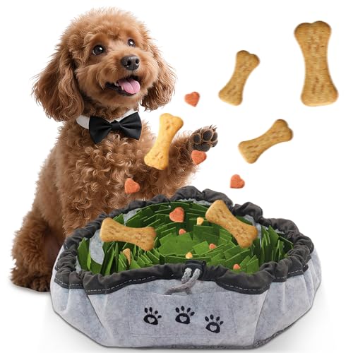 Glirop Hunde Schnüffelmatte für Training - Filz Interaktives Langsames Füttern Puzzle Spielzeug, Angstlinderung Schnüffelmatte für Hunde, entworfen in Deutschland mit strapazierfähigem Material für Glirop Hunde Schnüffelmatte für Training - Filz Interaktives Langsames Füttern Puzzle Spielzeug, Angstlinderung Schnüffelmatte für Hunde, entworfen in Deutschland mit strapazierfähigem Material für von Glirop