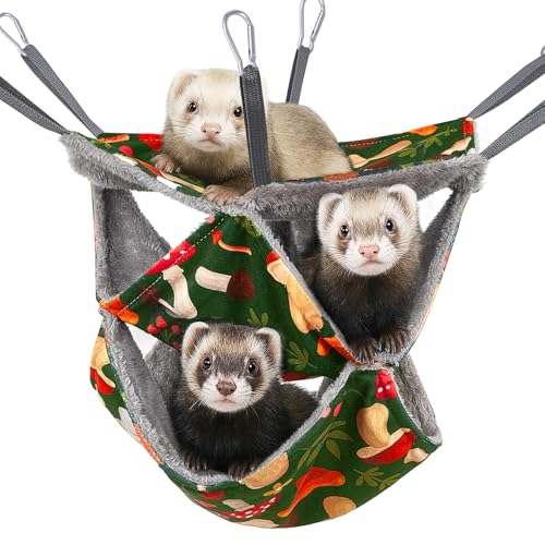 Glittme 3-lagige Frettchen-Hängematte, weiche Meerschweinchen-Hängematte, waschbar, Ratten-Hängematte, Hamsterkäfig-Zubehör, gemütliches Frettchenbett, Spielzeug für Kleintiere, Haustier-Zuckergleiter Glittme 3-lagige Frettchen-Hängematte, weiche Meerschweinchen-Hängematte, waschbar, Ratten-Hängematte, Hamsterkäfig-Zubehör, gemütliches Frettchenbett, Spielzeug für Kleintiere, Haustier-Zuckergleiter von Glittme