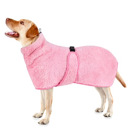 Glittme Hundebademantel, superweicher Hundemantel, schnell trocknend, Hundehandtücher zum Trocknen von Hunden, groß, verstellbare Hundemäntel für nach dem Baden und Hundetrockner für Hunde, Welpen, L, Glittme Hundebademantel, superweicher Hundemantel, schnell trocknend, Hundehandtücher zum Trocknen von Hunden, groß, verstellbare Hundemäntel für nach dem Baden und Hundetrockner für Hunde, Welpen, L, von Glittme