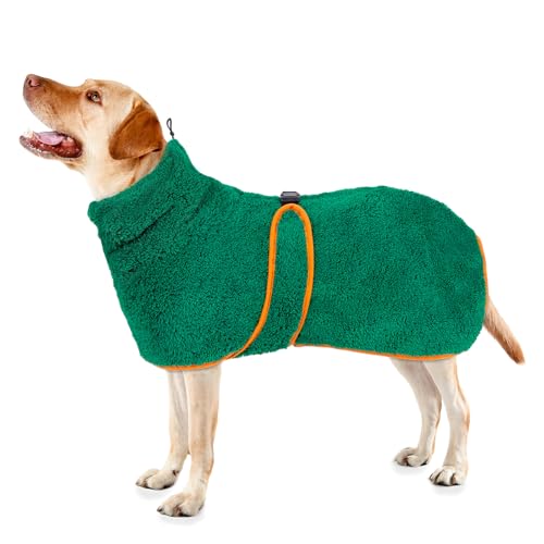 Glittme Hundebademantel, superweicher Hundemantel, schnell trocknend, Hundehandtücher zum Trocknen von Hunden, groß, verstellbare Hundemäntel für nach dem Baden und Hundetrockner für Hunde, Welpen, L, Glittme Hundebademantel, superweicher Hundemantel, schnell trocknend, Hundehandtücher zum Trocknen von Hunden, groß, verstellbare Hundemäntel für nach dem Baden und Hundetrockner für Hunde, Welpen, L, von Glittme