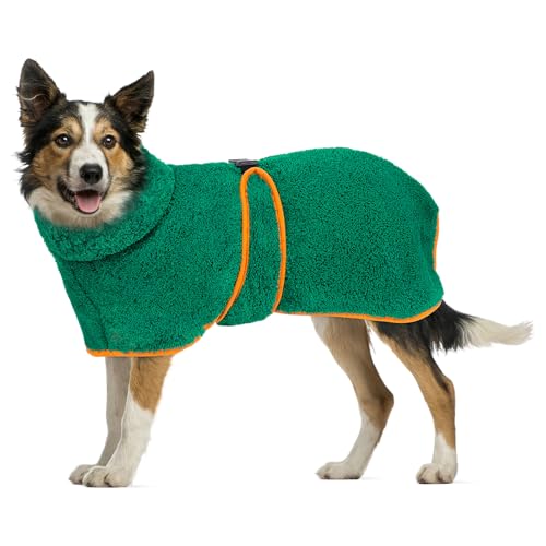 Glittme Hundebademantel, superweicher Hundemantel, schnell trocknend, Hundehandtücher zum Trocknen von Hunden, groß, verstellbare Hundemäntel für nach dem Baden und Hundetrockner für Hunde, Welpen, Glittme Hundebademantel, superweicher Hundemantel, schnell trocknend, Hundehandtücher zum Trocknen von Hunden, groß, verstellbare Hundemäntel für nach dem Baden und Hundetrockner für Hunde, Welpen, von Glittme