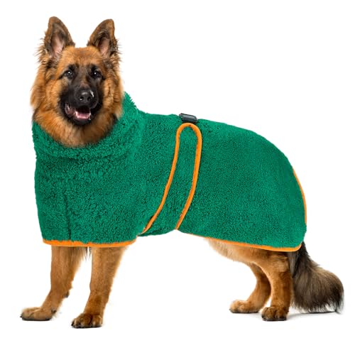 Glittme Hundebademantel, superweicher Hundemantel, schnell trocknend, Hundehandtücher zum Trocknen von Hunden, groß, verstellbare Hundemäntel für nach dem Baden und Hundetrockner für Hunde, Welpen, Glittme Hundebademantel, superweicher Hundemantel, schnell trocknend, Hundehandtücher zum Trocknen von Hunden, groß, verstellbare Hundemäntel für nach dem Baden und Hundetrockner für Hunde, Welpen, von Glittme