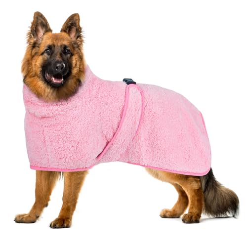 Glittme Hundebademantel, superweicher Hundemantel, schnell trocknend, Hundehandtücher zum Trocknen von Hunden, groß, verstellbare Hundemäntel für nach dem Baden und Hundetrockner für Hunde, Welpen, Glittme Hundebademantel, superweicher Hundemantel, schnell trocknend, Hundehandtücher zum Trocknen von Hunden, groß, verstellbare Hundemäntel für nach dem Baden und Hundetrockner für Hunde, Welpen, von Glittme