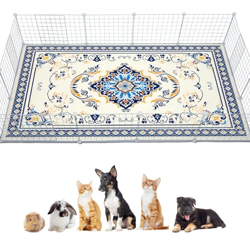 Glittme Meerschweinchen-Käfigeinlagen, 200 x 129 cm, wiederverwendbare und waschbare Meerschweinchen-Pads, Meerschweinchen, Bettwäsche, super saugfähig, rutschfeste Unterlage für kleine Tiere Glittme Meerschweinchen-Käfigeinlagen, 200 x 129 cm, wiederverwendbare und waschbare Meerschweinchen-Pads, Meerschweinchen, Bettwäsche, super saugfähig, rutschfeste Unterlage für kleine Tiere von Glittme