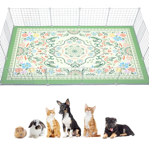 Glittme Meerschweinchen-Käfigeinlagen, 200 x 129 cm, wiederverwendbare und waschbare Meerschweinchen-Pads, Meerschweinchen, Bettwäsche, super saugfähig, rutschfeste Unterlage für kleine Tiere Glittme Meerschweinchen-Käfigeinlagen, 200 x 129 cm, wiederverwendbare und waschbare Meerschweinchen-Pads, Meerschweinchen, Bettwäsche, super saugfähig, rutschfeste Unterlage für kleine Tiere von Glittme