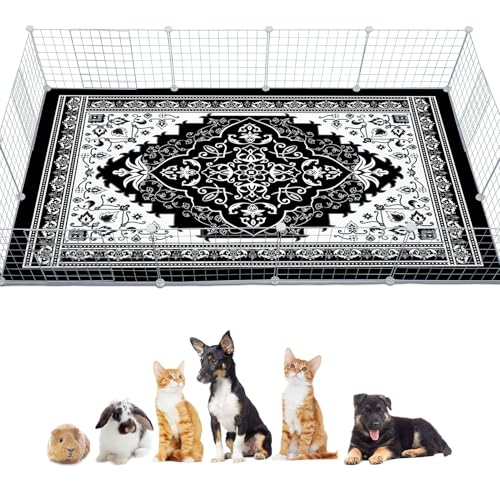 Glittme Meerschweinchen-Käfigeinlagen, 200 x 129 cm, wiederverwendbare und waschbare Meerschweinchen-Pads, Meerschweinchen, Bettwäsche, super saugfähig, rutschfeste Unterlage für kleine Tiere Glittme Meerschweinchen-Käfigeinlagen, 200 x 129 cm, wiederverwendbare und waschbare Meerschweinchen-Pads, Meerschweinchen, Bettwäsche, super saugfähig, rutschfeste Unterlage für kleine Tiere von Glittme