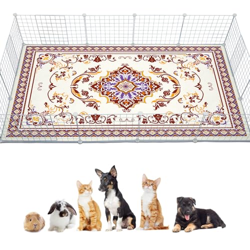 Glittme Meerschweinchen-Käfigeinlagen, 200 x 129 cm, wiederverwendbare und waschbare Meerschweinchen-Pads, Meerschweinchen, Bettwäsche, super saugfähig, rutschfeste Unterlage für kleine Tiere Glittme Meerschweinchen-Käfigeinlagen, 200 x 129 cm, wiederverwendbare und waschbare Meerschweinchen-Pads, Meerschweinchen, Bettwäsche, super saugfähig, rutschfeste Unterlage für kleine Tiere von Glittme