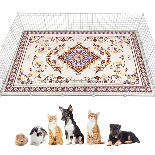 Glittme Meerschweinchen-Käfigeinlagen, 200 x 140 cm, wiederverwendbare und waschbare Meerschweinchen-Pads, Meerschweinchen, Bettwäsche, super saugfähig, rutschfeste Unterlage für kleine Tiere von Glittme