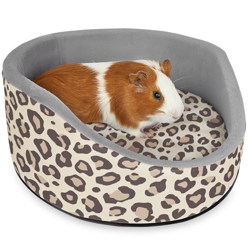 Glittme Meerschweinchenbett, weiches Kaninchenbett mit dicker, abnehmbarer Matte, Hasenbett, maschinenwaschbar, Meerschweinchen-Zubehör, gemütliches Meerschweinchenhaus für Meerschweinchen, Kaninchen, Glittme Meerschweinchenbett, weiches Kaninchenbett mit dicker, abnehmbarer Matte, Hasenbett, maschinenwaschbar, Meerschweinchen-Zubehör, gemütliches Meerschweinchenhaus für Meerschweinchen, Kaninchen, von Glittme