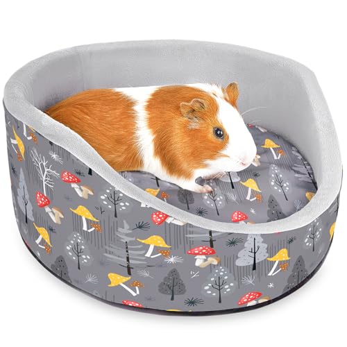 Glittme Meerschweinchenbett, weiches Kaninchenbett mit dicker, abnehmbarer Matte, Hasenbett, maschinenwaschbar, Meerschweinchen-Zubehör, gemütliches Meerschweinchenhaus für Meerschweinchen, Kaninchen, Glittme Meerschweinchenbett, weiches Kaninchenbett mit dicker, abnehmbarer Matte, Hasenbett, maschinenwaschbar, Meerschweinchen-Zubehör, gemütliches Meerschweinchenhaus für Meerschweinchen, Kaninchen, von Glittme