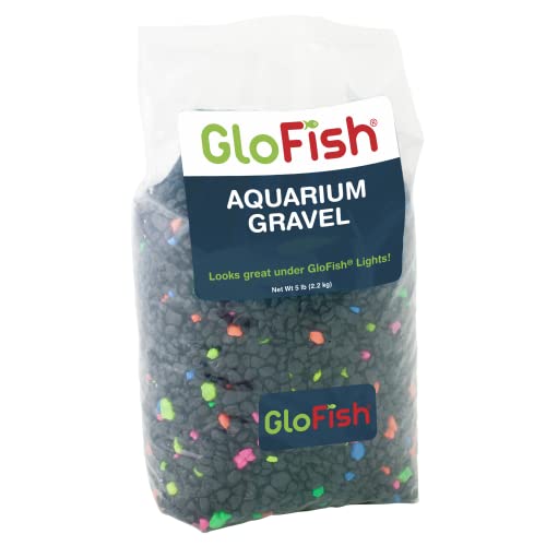 GloFish Aquarienkies, Aquarienkies, schwarz mit fluoreszierenden Akzenten, Komplimente Tanks, 2,3 kg Beutel von GloFish