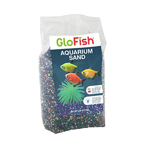 GloFish Aquariensand AQ-78485, 2,3 kg, Schwarz mit Highlights, Ergänzungen Tanks und Dekor von GloFish