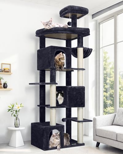 Globlazer S80 Robuster Kratzbaum für Katzen, 203,2 cm, robuster Katzenturm für Indoor-Katzen, große Erwachsene, mehrstöckiger Katzenkratzbaum mit 6 vollständig mit Sisal überzogenen Kratzstämmen, 3 Globlazer S80 Robuster Kratzbaum für Katzen, 203,2 cm, robuster Katzenturm für Indoor-Katzen, große Erwachsene, mehrstöckiger Katzenkratzbaum mit 6 vollständig mit Sisal überzogenen Kratzstämmen, 3 von Globlazer