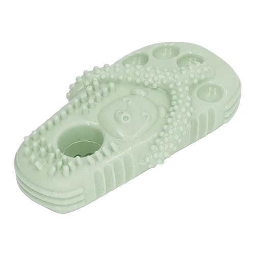 Glomora Hundekauspielzeug, TPR süße Slipperform -Bisszähte Reinigung Haustier Halten Sie sie beschäftigt, um dauerhafte interaktive Kauen für Welpengeschenk zu tun (Matcha Green) von Glomora