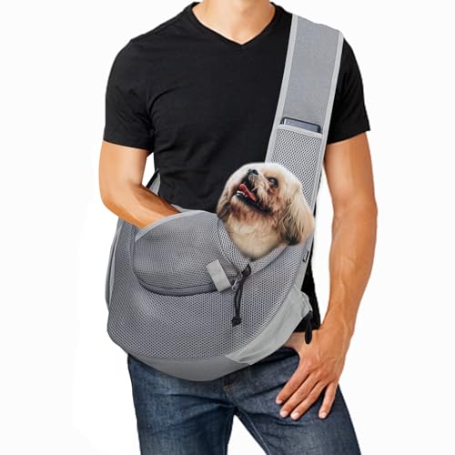 Gloppie Tragetasche für Hunde, Haustier-Hundetragetasche, atmungsaktiv, Netzstoff, für Welpen, Haustiere, Händefrei, Reisetragetasche, Katzen, für kleine, mittelgroße Hunde, Katzen bis zu 4,5 kg von Gloppie