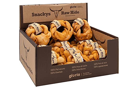 GLORIA Snackys Rawhide kaut Twisted-Donut-Honig-Aroma, 150 g von Gloria
