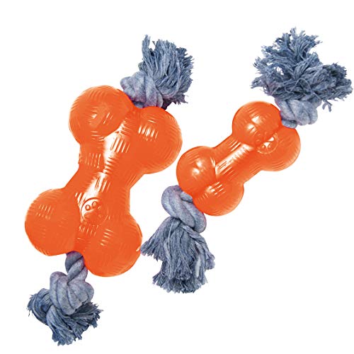 Gloria TPR Orange Gummiknochen mit Seil (klein), Einheitsgröße von Gloria