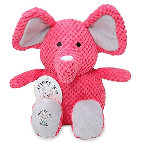 Glory To Dog Estelle The Elephant Hundespielzeug, Plüsch, klein, Rosa von Glory To Dog