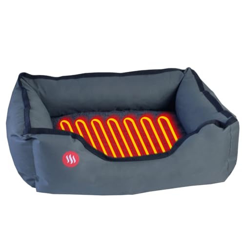 Glovii GPETH Beheiztes Haustierbett | Elektrische Unterlage für Hunde & Katzen | Heizelement aus Kohlenstofffasern, 2 Temperatursensoren, sicheres Netzkabel | maschinenwaschbar, Grau, 60 x 50 cm Glovii GPETH Beheiztes Haustierbett | Elektrische Unterlage für Hunde & Katzen | Heizelement aus Kohlenstofffasern, 2 Temperatursensoren, sicheres Netzkabel | maschinenwaschbar, Grau, 60 x 50 cm von Glovii