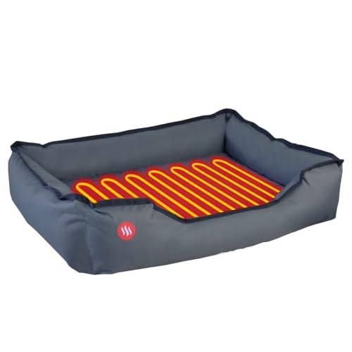Glovii Beheiztes Haustierbett GPETB – Elektrisches Heizbett für Hunde & Katzen – Kohlefaser-Heizelemente, Waschbar, 80 x 60 cm, Grau Glovii Beheiztes Haustierbett GPETB – Elektrisches Heizbett für Hunde & Katzen – Kohlefaser-Heizelemente, Waschbar, 80 x 60 cm, Grau von Glovii