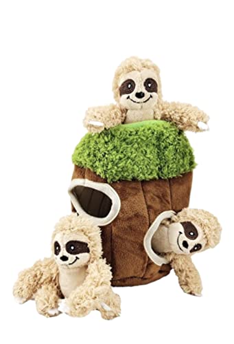 Glow Pups Faultier im Baum Versteckspiel Hundespielzeug für kleine und mittelgroße Hunde, Plüsch Faultier im Kofferraum Hundespielzeug mit Quietscher, interaktives Burrow Hundespielzeug (Baum mit Glow Pups Faultier im Baum Versteckspiel Hundespielzeug für kleine und mittelgroße Hunde, Plüsch Faultier im Kofferraum Hundespielzeug mit Quietscher, interaktives Burrow Hundespielzeug (Baum mit von Glow Pups
