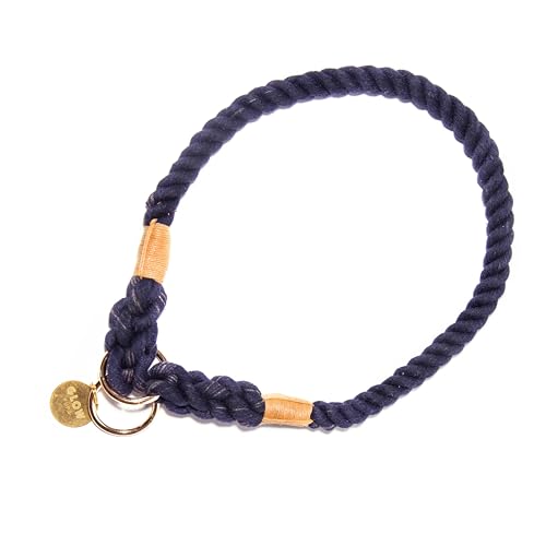 Glow Pups Hundehalsband, Ombré-Seil, Schlupfhalsband für mittelgroße und große Hunde, robuste Konstruktion, stilvolles Design, verstellbare Passform, pflegeleicht, Marineblau, Größe M Glow Pups Hundehalsband, Ombré-Seil, Schlupfhalsband für mittelgroße und große Hunde, robuste Konstruktion, stilvolles Design, verstellbare Passform, pflegeleicht, Marineblau, Größe M von Glow Pups