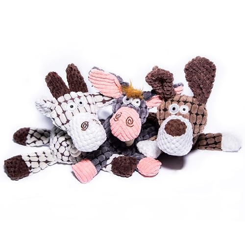 Glow Pups Hundespielzeug Bauernhoftiere, Welpenspielzeug mit Quietscher und Seil, niedliches gefülltes Plüsch-Hundespielzeug für kleine Hunde, strapazierfähiges Cord, 25,4 cm hoch, 7,6 cm breit Glow Pups Hundespielzeug Bauernhoftiere, Welpenspielzeug mit Quietscher und Seil, niedliches gefülltes Plüsch-Hundespielzeug für kleine Hunde, strapazierfähiges Cord, 25,4 cm hoch, 7,6 cm breit von Glow Pups