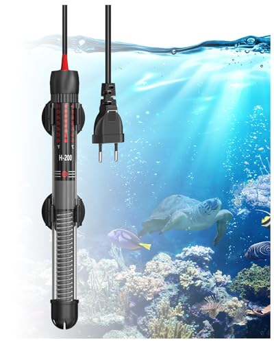 GlowUp Tauchaquariumheizung 100W, Temperatur Einstellbare Aquarium Heizer Mit Saugnäpfen, Außentemperaturregler Für Fischtanks, Verwendet Für Aquarium 50L-120L von GlowUp