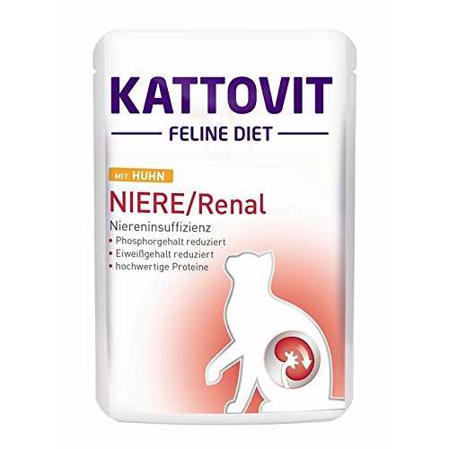 Kattovit Feline Diete Niere/Renal Rind | 24 x 85 g | Diät-Alleinfuttermittel für ausgewachsene Katzen | Zur Unterstützung der Nierenfunktion | Zur Oxalatsteinprophylaxe Kattovit Feline Diete Niere/Renal Rind | 24 x 85 g | Diät-Alleinfuttermittel für ausgewachsene Katzen | Zur Unterstützung der Nierenfunktion | Zur Oxalatsteinprophylaxe von Glracd