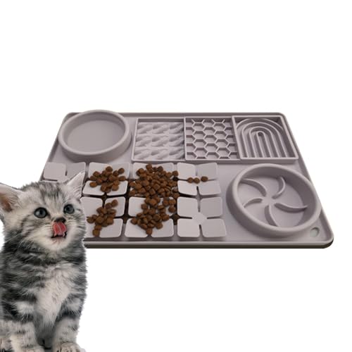 Futtermatte für Hunde, Leckmatte Schüssel, langsames Füttern Leckfuttermatte, beruhigende Trainingsmatte für Haustiere von Glugahrif