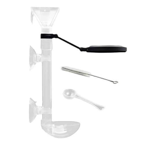 Futterspender für Aquarien, Futterspender für Fische, Teleskopspender, mit Saugnapf, transparent, zum Füttern von Fischen, und Schildkröten während der Futterspender für Aquarien, Futterspender für Fische, Teleskopspender, mit Saugnapf, transparent, zum Füttern von Fischen, und Schildkröten während der von Glugahrif