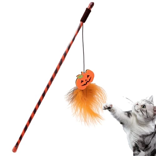 Glugahrif Katzenangel | Halloween Katzenangel Indoor,Ergonomische mit Kürbisgeist gegen Langeweile, zur Jagdsimulation, für Training und Bewegung Glugahrif Katzenangel | Halloween Katzenangel Indoor,Ergonomische mit Kürbisgeist gegen Langeweile, zur Jagdsimulation, für Training und Bewegung von Glugahrif
