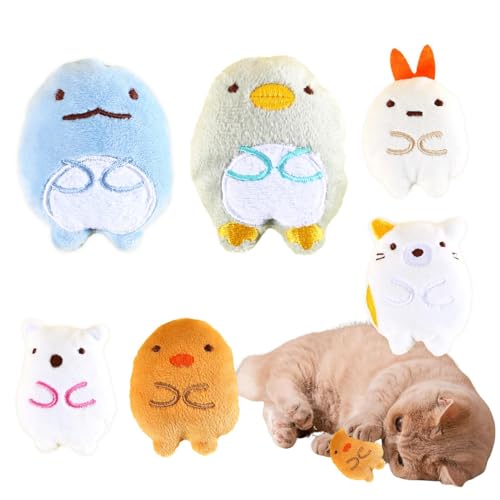 Glugahrif Toys Cat Nip, Katzenspielzeug aus Plüsch | 6 Stück Kauspielzeug Catnip aus Plüsch | Squeakebell, unterhaltsame interaktive Puppen für die Zahnreinigung Glugahrif Toys Cat Nip, Katzenspielzeug aus Plüsch | 6 Stück Kauspielzeug Catnip aus Plüsch | Squeakebell, unterhaltsame interaktive Puppen für die Zahnreinigung von Glugahrif