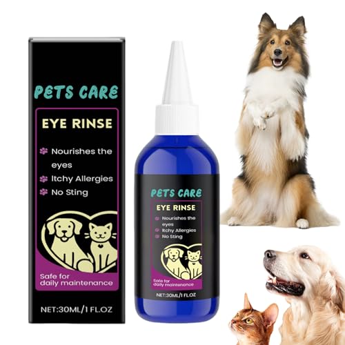 Glugahrif Tränenflecken Entferner für Hunde | 30ml Natürlicher Entferner für Tränenflecken | Tierbedarf für Welpen und Kätzchen Pflege Baden Waschen | Von Tierärzten Empfohlen für Zuhause Innen und von Glugahrif