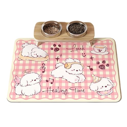 Haustier Futtermatte - Hunde- Und Katzenfuttermatte - Saugfähige Antirutschmatte 30x40 cm Schutz Unterlage Gegen Wasserspritzer Bodenbelagschutz Für Katzennapf Indoor Haustier Futtermatte - Hunde- Und Katzenfuttermatte - Saugfähige Antirutschmatte 30x40 cm Schutz Unterlage Gegen Wasserspritzer Bodenbelagschutz Für Katzennapf Indoor von Glugahrif