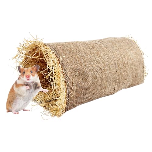 Kaninchenbett – Bett für Kaninchen, handgewebt – Tunnel gewebt Spielzeug Unterschlupf Kuschelig Versteck für Kleintiere drinnen und draußen von Glugahrif