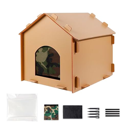 Katzenhaus für draußen | Wasserdichter Unterschlupf für streunende Tiere, isolierter Unterschlupf für den Winter, für Katzen, Hunde, Kaninchen, Schlafen, Verstecken, Spielen, Terrasse, Balkon, Camping Katzenhaus für draußen | Wasserdichter Unterschlupf für streunende Tiere, isolierter Unterschlupf für den Winter, für Katzen, Hunde, Kaninchen, Schlafen, Verstecken, Spielen, Terrasse, Balkon, Camping von Glugahrif