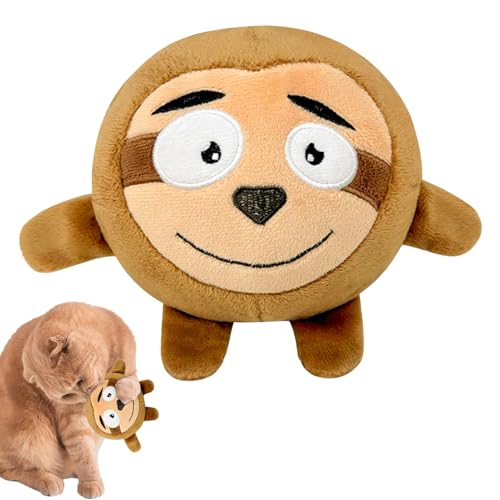 Quietschender Ball für Hunde, quietschendes Hundespielzeug | Beißspielzeug in Cartoon-Tierform, quietschende Bälle aus Plüsch, interaktives Trainingszubehör, widerstandsfähig gegen Mo Quietschender Ball für Hunde, quietschendes Hundespielzeug | Beißspielzeug in Cartoon-Tierform, quietschende Bälle aus Plüsch, interaktives Trainingszubehör, widerstandsfähig gegen Mo von Glugahrif