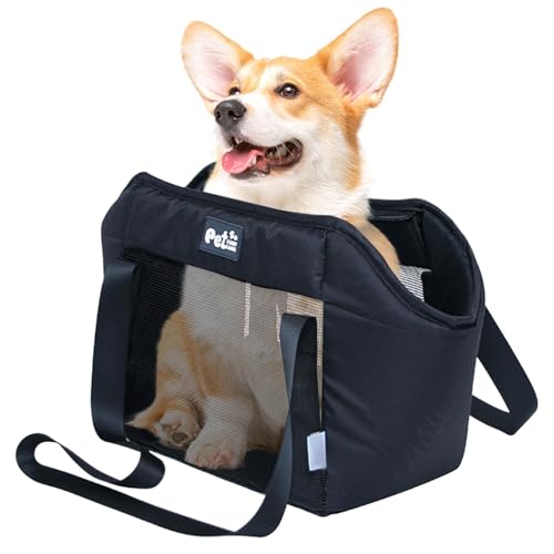 Tragbare Katzentasche, Transporttasche für Haustiere, Transportfläche für Hunde, tragbar – Tragetasche für Haustiere mit ergonomischem Reißverschluss zum Ausgehen, Besuchen von Glugahrif