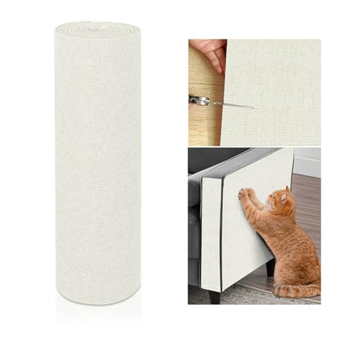 Glvomazty Kratzmatte für Katzen, Kratzschutz Katze Katzenmöbelschutz, Selbstklebender Katzenkratzschutz für Sofateppich Effektiver Sofaschutz gegen Kratzer,Kratzschutz Sofa, für Möbel, Tür, Cremeweiß Glvomazty Kratzmatte für Katzen, Kratzschutz Katze Katzenmöbelschutz, Selbstklebender Katzenkratzschutz für Sofateppich Effektiver Sofaschutz gegen Kratzer,Kratzschutz Sofa, für Möbel, Tür, Cremeweiß von Glvomazty