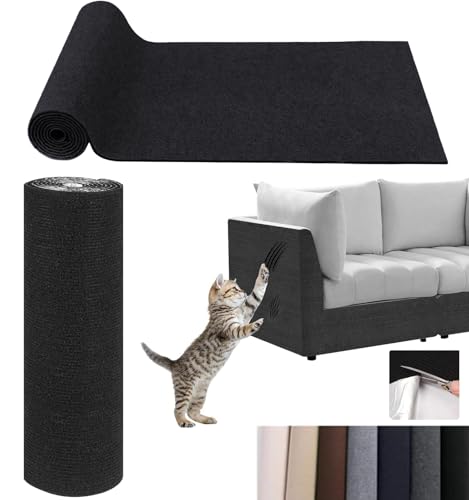 Glvomazty Selbstklebend Kratzmatte, Kratzschutz Sofa, Katzenkratzmatte, kratzschutz Sofa Katze - DIY - Kratzbretter Katze kratzwand für Katzen Möbel Kratzteppich Couch - 40 x 200cm Schwarz Glvomazty Selbstklebend Kratzmatte, Kratzschutz Sofa, Katzenkratzmatte, kratzschutz Sofa Katze - DIY - Kratzbretter Katze kratzwand für Katzen Möbel Kratzteppich Couch - 40 x 200cm Schwarz von Glvomazty