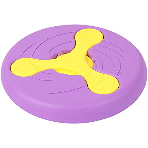 Hundefrisbee Gummi Wurfscheibe Spielzeug Hundenäpfe Training Und Fütterung Für Mittelgroße Große Hunde Haustierbedarf,Purple von Gmjay
