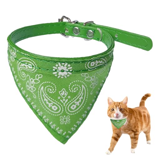 Gmocrpl Katzenhalsband, verstellbare Länge, geeignet für Haustiere, Haustierzubehör (grün, 2 x 42 cm) von Gmocrpl