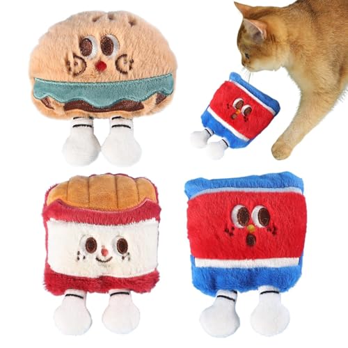 Gmokluytw Cat Nip Toys, Catnip Cat Toys | 3-teilige gefüllte Kätzchen-Plüsch-Sets - Katzenpuzzle mit Glocken, Haustierkauball, Innenunterhaltungskit, super weich für Bewegung Gmokluytw Cat Nip Toys, Catnip Cat Toys | 3-teilige gefüllte Kätzchen-Plüsch-Sets - Katzenpuzzle mit Glocken, Haustierkauball, Innenunterhaltungskit, super weich für Bewegung von Gmokluytw