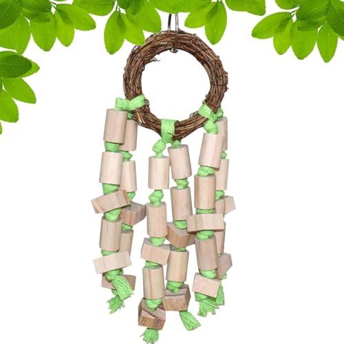 Gmokluytw Conure Spielzeug für Sittiche, natürliches Holzspielzeug, Papageienkäfig, Zubehör für Aras, Sittiche, Graupapageien und kleine, mittelgroße Vögel Gmokluytw Conure Spielzeug für Sittiche, natürliches Holzspielzeug, Papageienkäfig, Zubehör für Aras, Sittiche, Graupapageien und kleine, mittelgroße Vögel von Gmokluytw