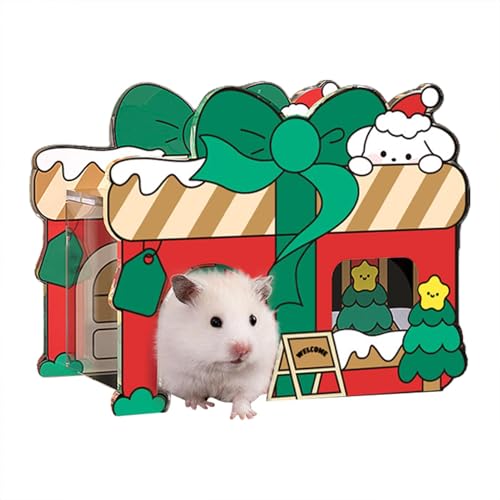 Gmokluytw Hamsterhaus – Frettchen-Weihnachtsversteck für Frettchen, tragbares Frettchenhaus, Tunnel, kleine Tiere mit Spielzeug für Frettchen, Igel, Chinchillas Gmokluytw Hamsterhaus – Frettchen-Weihnachtsversteck für Frettchen, tragbares Frettchenhaus, Tunnel, kleine Tiere mit Spielzeug für Frettchen, Igel, Chinchillas von Gmokluytw